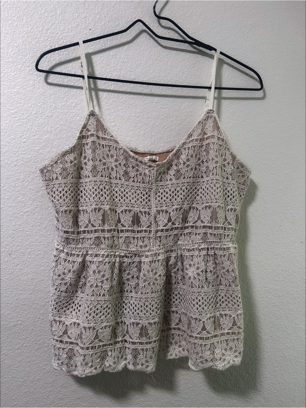 Maurices Ivory Crochet Lace Camisole